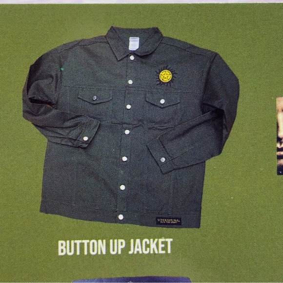 NWT Supernatural Culturefly Green Supernatural Snap Front Jacket Size L - Picture 12 of 13